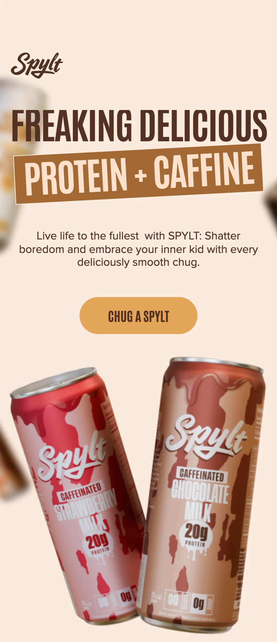 Spylt concept website on a phone