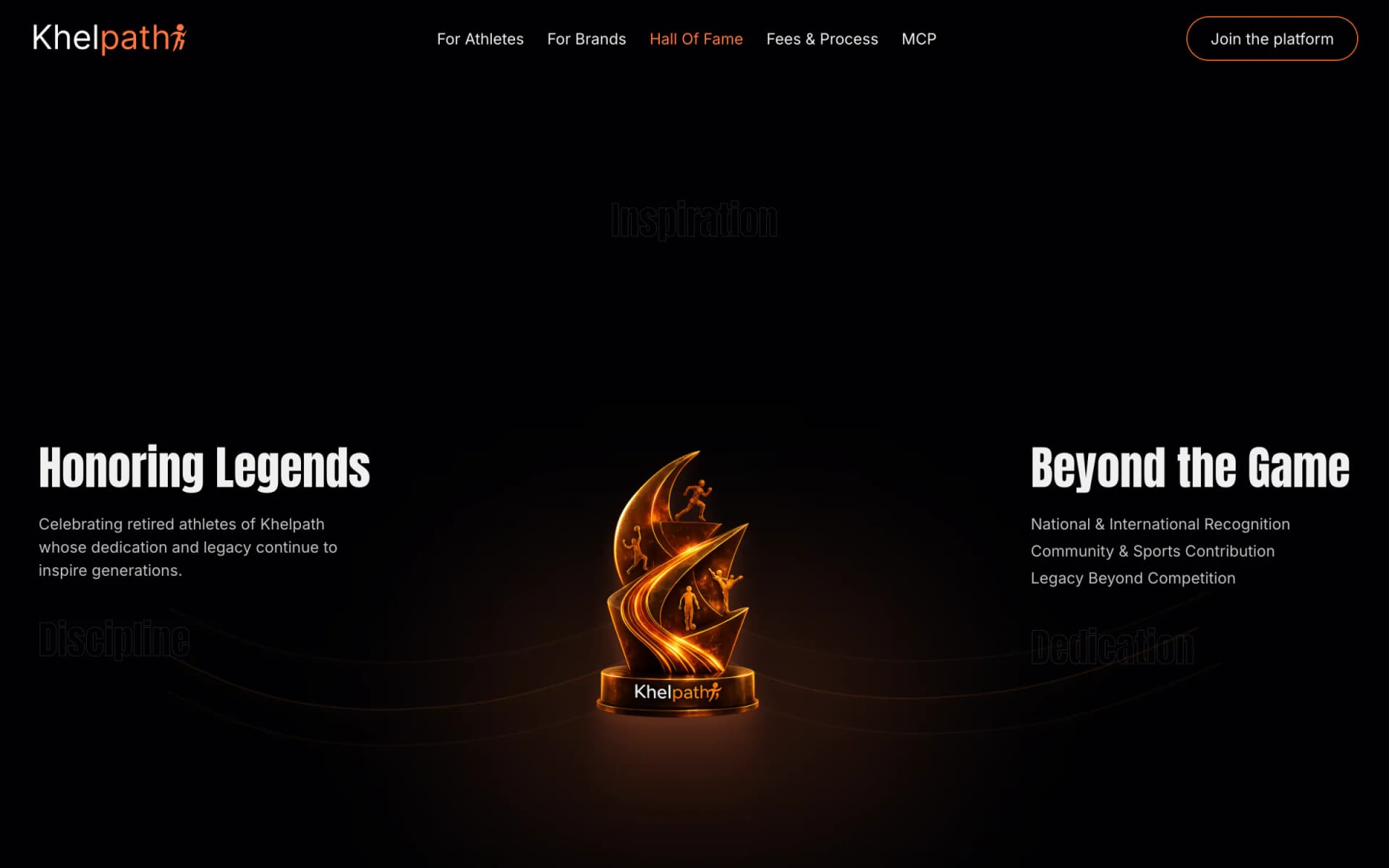 Khelpath Hall of Fame page